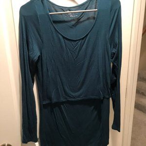 Teal Long Sleeve Nursing Top